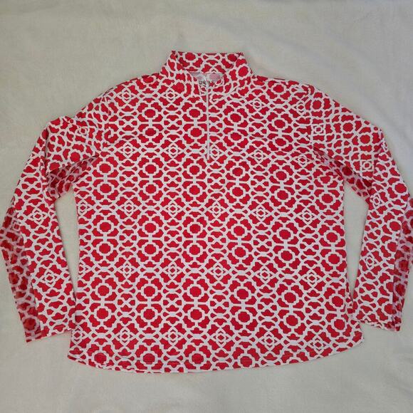 ICIKULS Tops - ICIKULS Women’s Polo Mesh Long Sleeve Top XXL 1/4 Zip Golf Tennis UPF50 Resort